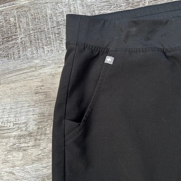 FIGS Black Jogger Scrub Pants XL Tall Women’s Technical Collection Drawstring - Picture 2 of 5